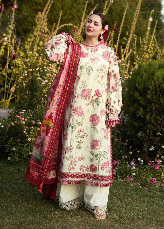 3-Piece Embroidered Suit – Ivory | Wool Shawl | Daman Patch