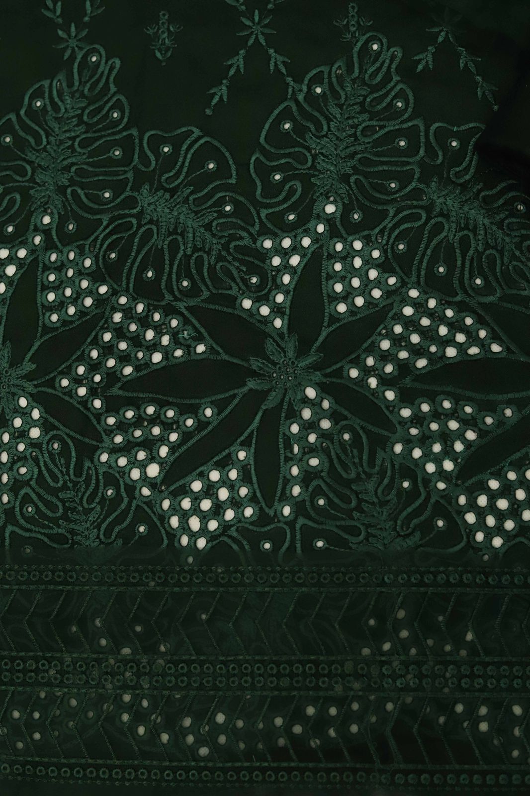 Mahnur Dhanak – 3PC Embroidered Suit | Deep Emerald Green | Premium Wool Shawl
