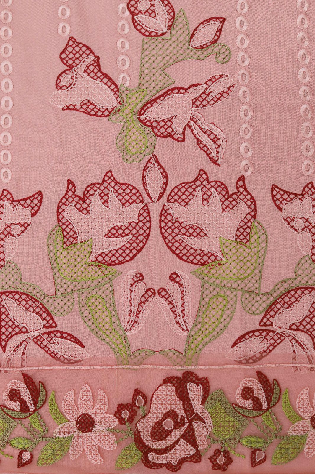Dhanak Zaib – 3PC Embroidered Suit | Soft Pink | Wool Shawl