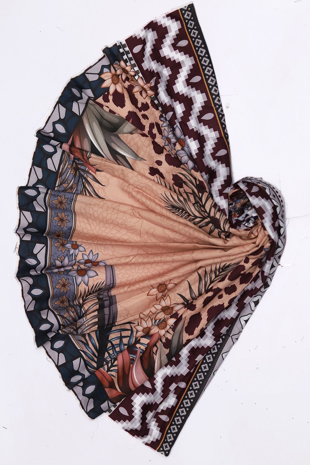 Farasha – 3PC Embroidered Suit | Deep Maroon | Wool Shawl