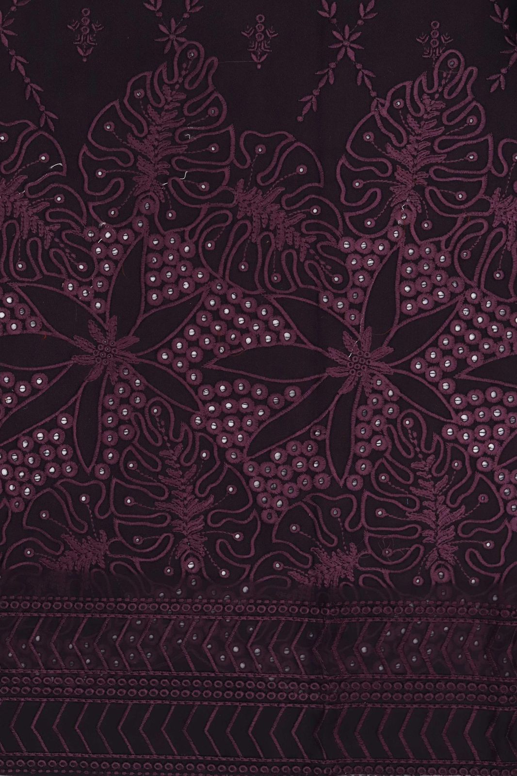 Mahnur Dhanak – 3PC Embroidered Suit | Plum Purple | Wool Shawl